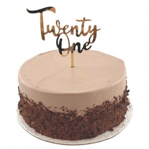 Acrylic Mirror Birthday Cake Topper - Twenty One - Everything Party