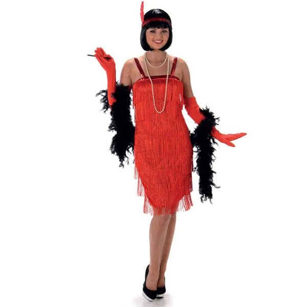 Adult 1920's Red Flapper Costume - Everything Party