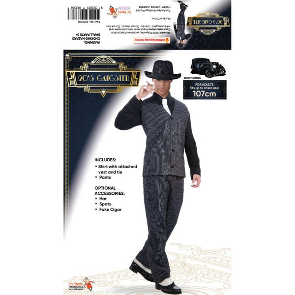 Adult 20's Gangster Costume - Everything Party