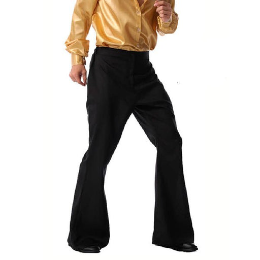 Adult 70s Disco Flare Pants - Black - Everything Party