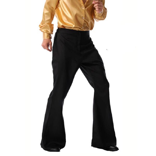 Adult 70s Disco Flare Pants - Black