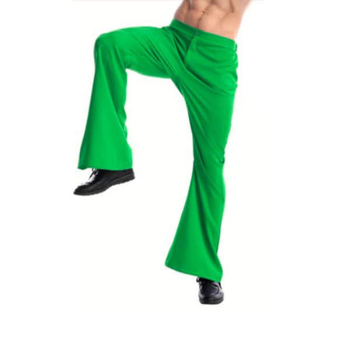 Adult 70s Disco Flare Pants - Green - Everything Party