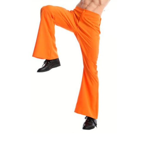 Adult 70s Disco Flare Pants - Orange - Everything Party