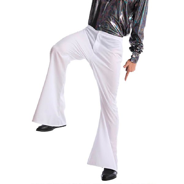 Adult 70s Disco Flare Pants - White - Everything Party