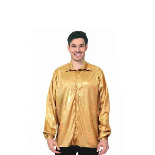 Adult 70s Disco Shirt - Gold - Everything Party
