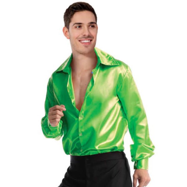 Adult 70s Satin Disco Shirt (4 Colours) - Everything Party