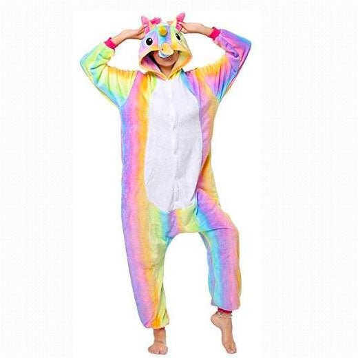 Adult Animal Onesie - Adult Rainbow Unicorn Onesie - Everything Party