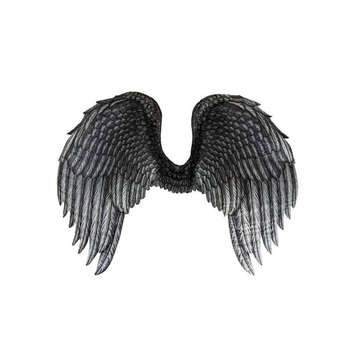 Adult Black Printed Dark Angel Wings 61cm - Everything Party