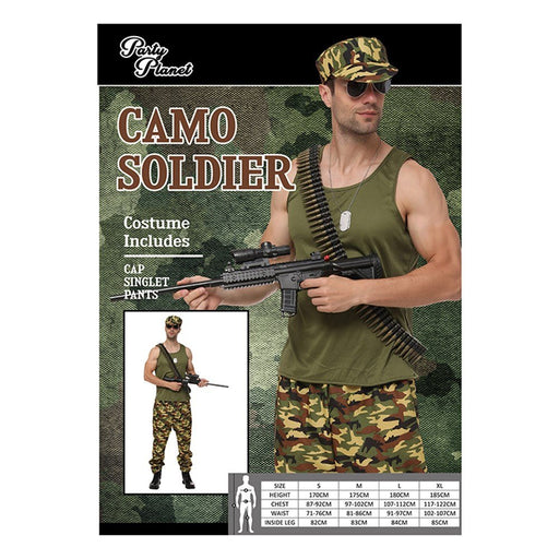 Adult Camo Soldier Costume - Everything Party
