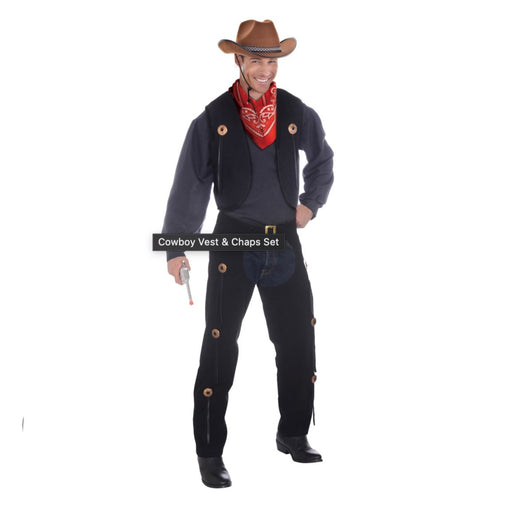 Adult Cowboy Vest and Chaps set - Everything Party