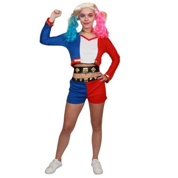 Adult Crazy Rebel Lady Harley Quinn Costume - Everything Party