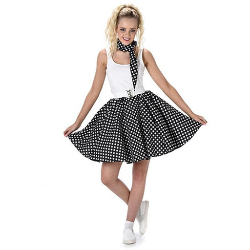 Adult Deluxe 1950's Black Polka Dot Costume - Everything Party