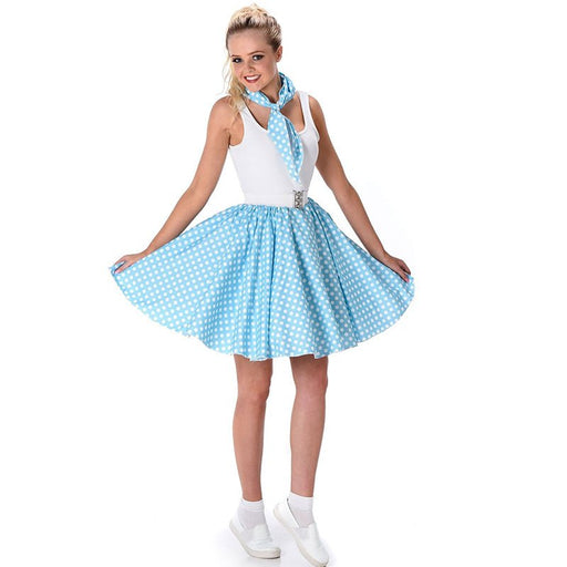 Adult Deluxe 1950's Blue Polka Dot Costume - Everything Party