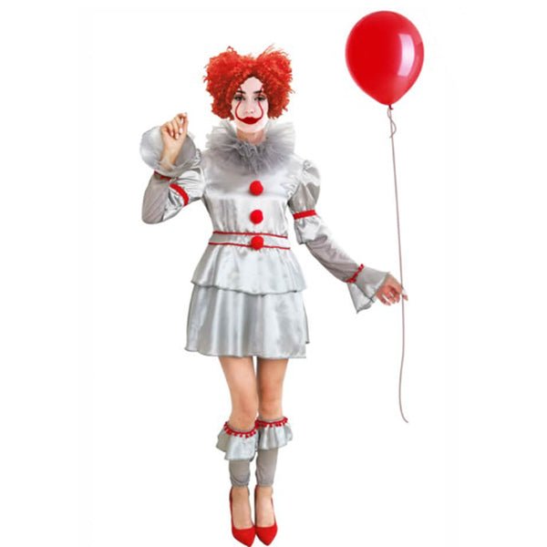 Adult Deluxe Evil Clown Lady IT Costume - Everything Party