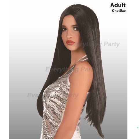 Adult Deluxe Extra Long Black Wig - Everything Party