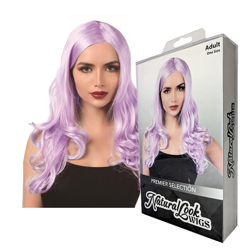 Adult Deluxe Long Curly Wig - Lilac - Everything Party