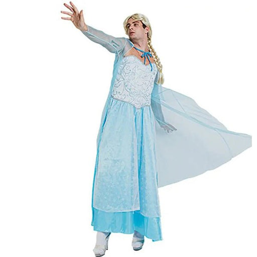 Adult Deluxe Mens Bucks Night Ice Princess Elsa Funny Costume - Everything Party