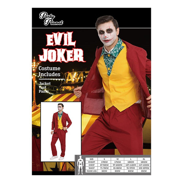 Adult Evil Joker Costume - Everything Party