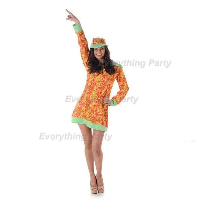 Adult Hippie Groovy Girl Costume - Everything Party