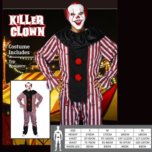 Adult Killer Clown Costume - Everything Party