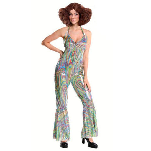 Adult Ladies 1970s Disco Jumpsuit Costume - Everything Party