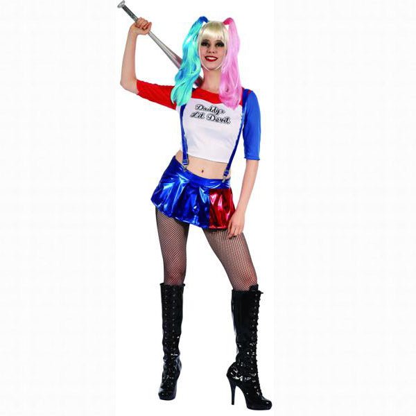 Adult Little Devil Crazy Harley Quinn Costume - Everything Party