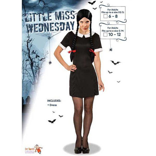 Adult Little Miss Wednesday Addams Family Style Costume - Everything Party