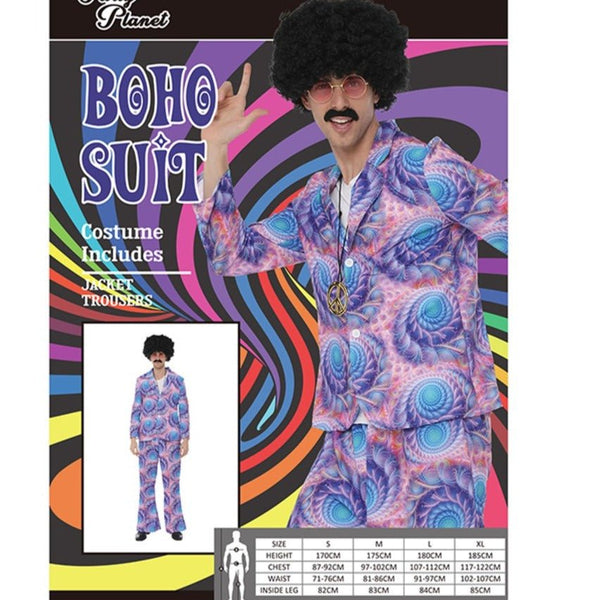 Adult Men Boho Suit Hippie Costume - Everything Party