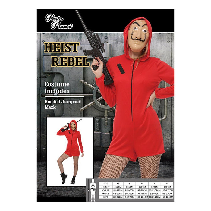 Adult Money Heist Style Rebel Lady Costume - Everything Party
