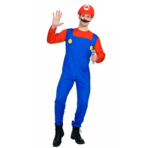 Adult Red Plumber Man Mario Costume - Everything Party