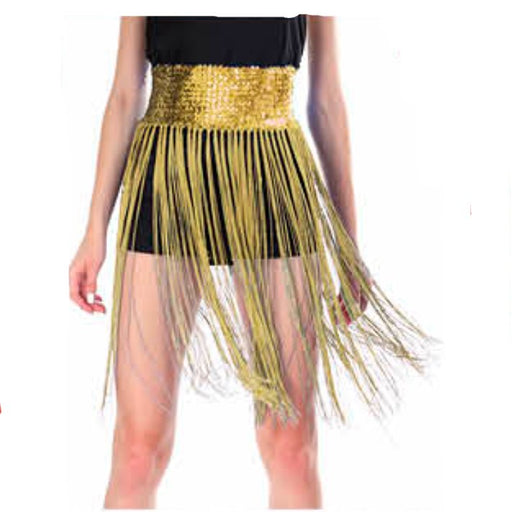 Adult Sequin Belt with Fringe - Gold - Everything Party