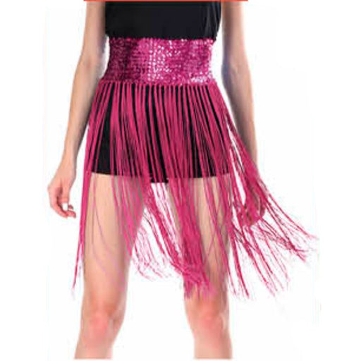 Adult Sequin Belt with Fringe - Pink - Everything Party