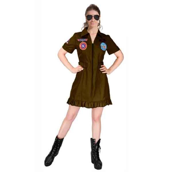 Adult Top Gun Fighter Pilot Lady Costume - Everything Party