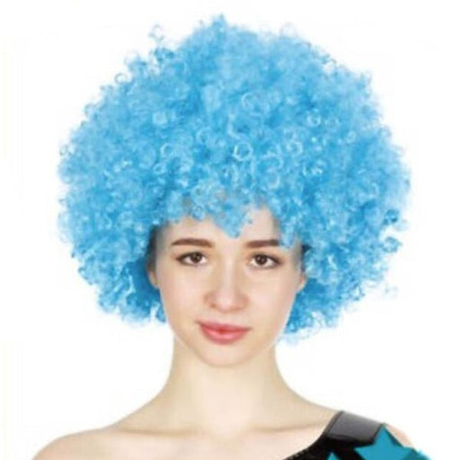 Adult Unisex Light Blue Afro Wig - Everything Party