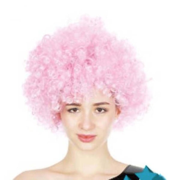 Adult Unisex Light Pink Afro Wig - Everything Party