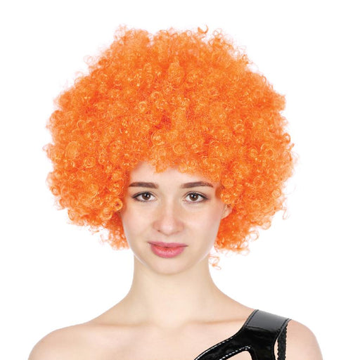 Adult Unisex Orange Afro Wig - Everything Party