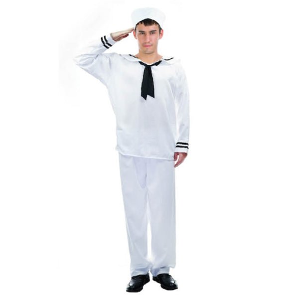 Adult White Sailor Costume - Everything Party