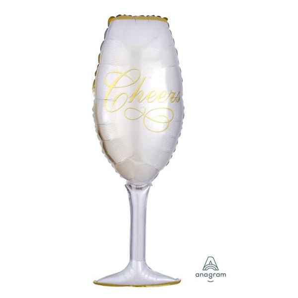 Anagram Foil Shape Champagne Glass Balloon - Everything Party