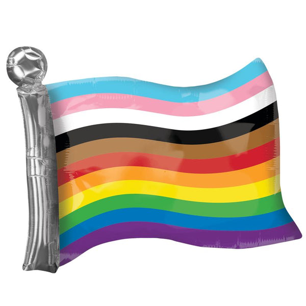 Anagram Foil Shape LGBTQ+ Rainbow Flag Balloon 68cm - Everything Party