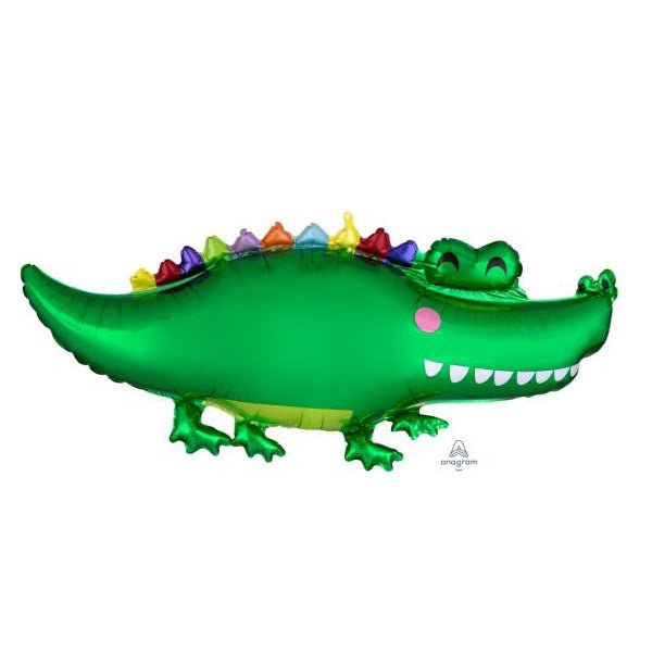 Anagram Foil SuperShape Happy Gator Balloon - Everything Party