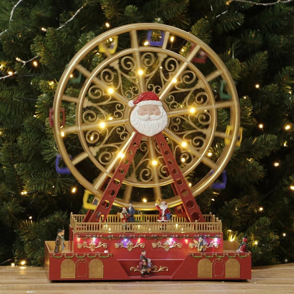 Animated Christmas Village LED Musical Ferris Wheel with Rotating Function - Everything Party