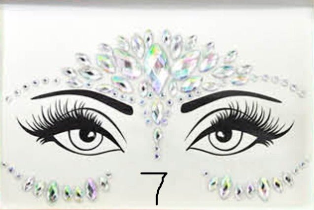 Assorted Diamante Face Stickers - Everything Party