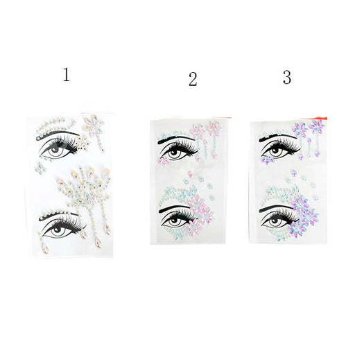 Assorted Diamante Side Face Jewell Stickers - Everything Party