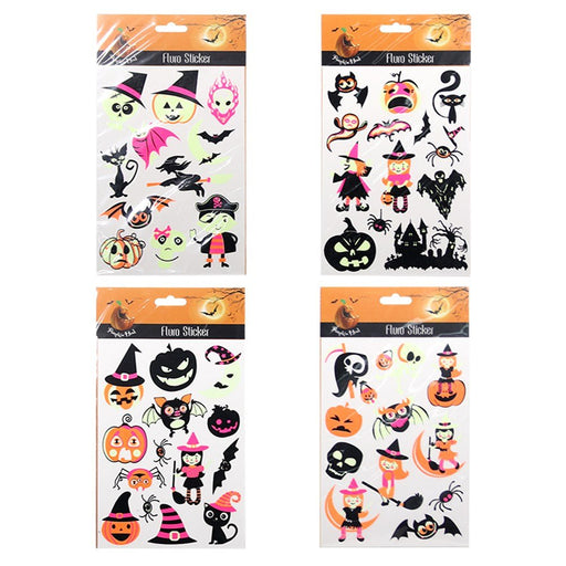 Assorted Halloween GID Fluro Stickers - Everything Party