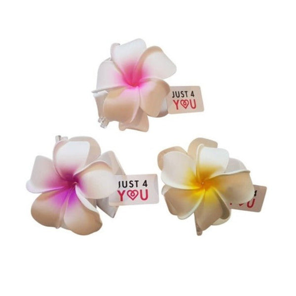 Assorted Hawaii Double Frangipani Hair Claw Hair Clip - Everything Party