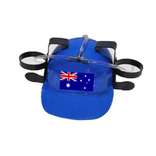Aussie Beer Drinker Helmet with Australia Flag - Everything Party