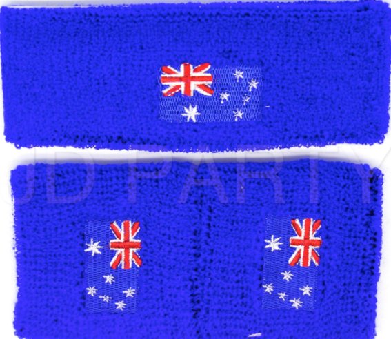 Australia Flag Aussie Headband & Wristband Set - Everything Party