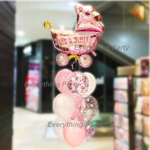 Baby Girl Helium Balloon Bouquet - Everything Party
