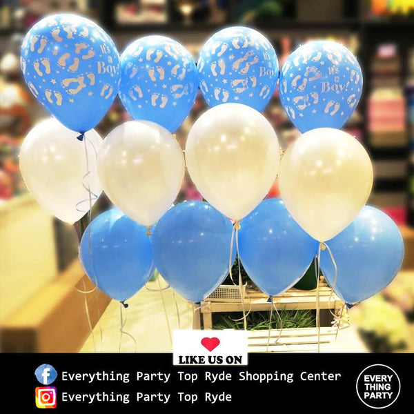 Baby Shower Footprint Helium Balloon Bouquet - Everything Party