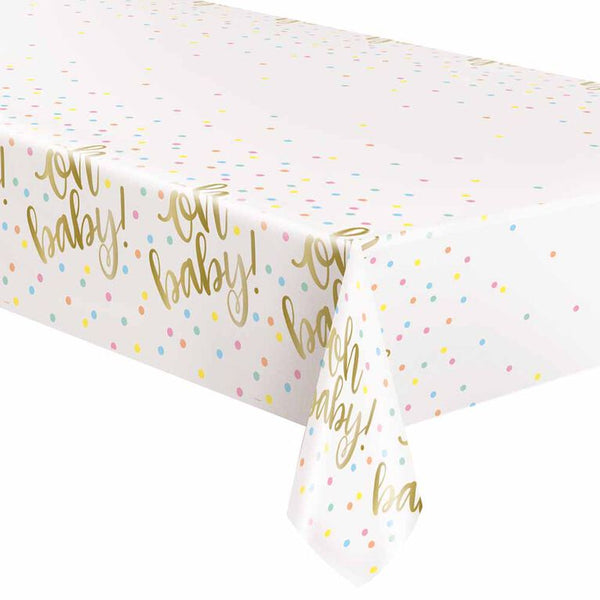 Baby Shower Printed Oh Baby Rectangle Tablecloth - Everything Party